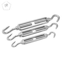 5 St&uuml;ck Spannschloss M4 Haken/Haken &auml;hnl. DIN 1480 Edelstahl A4