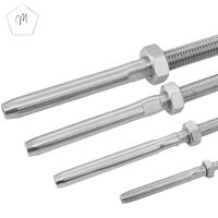 1 St&uuml;ck Gewinde-Walzterminal f&uuml;r D=10 mm/M20 Au&szlig;engewinde rechts, Edelstahl A4