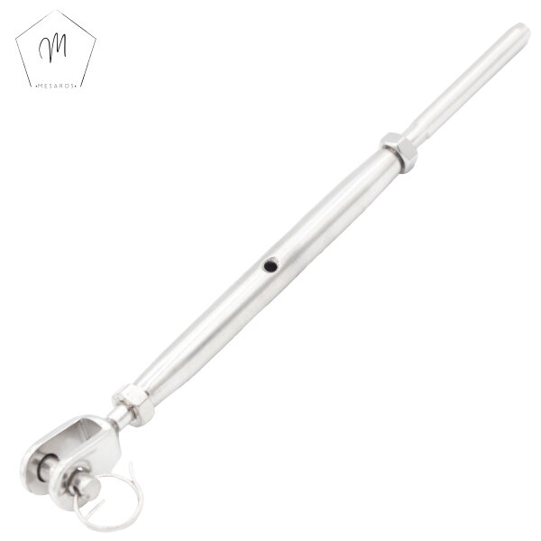 Wantenspanner Gabel/Drahtseil - Geschlossen Edelstahl A4