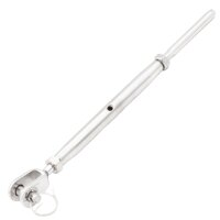 Wantenspanner D=3 bis D=8 M6 bis M16 Gabel/Drahtseil geschwei&szlig;t, geschlossen, Edelstahl A4