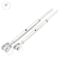 Wantenspanner Gabel/Drahtseil - Geschlossen Edelstahl A4