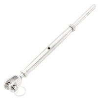 Wantenspanner Gabel/Drahtseil - Geschlossen Edelstahl A4