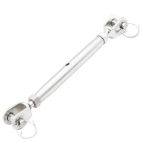 1 St&uuml;ck Wantenspanner M16 Gabel/Gabel geschwei&szlig;t, geschlossen, Edelstahl A4