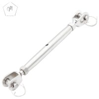 20 St&uuml;ck Wantenspanner M4 Gabel/Gabel geschwei&szlig;t, geschlossen, Edelstahl A4