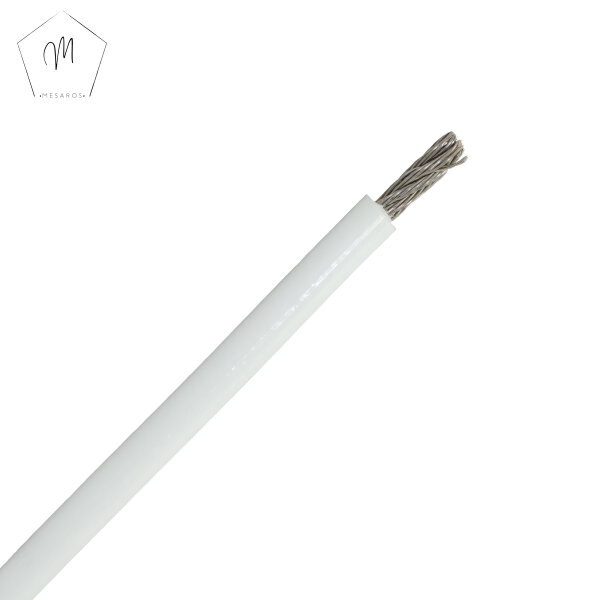 PVC-Drahtseil 7x7 weiß Edelstahl A4