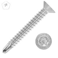 100 St&uuml;ck Bohrschrauben 4,2 X 50 mit Senkkopf, Form...
