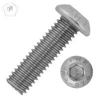 20 St&uuml;ck Linsenkopfschrauben M6 X 65/65 mm mit...