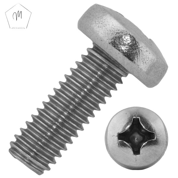Linsenschrauben DIN 7985 Kreuzschlitz "H" Edelstahl A2
