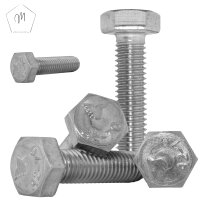 50 St&uuml;ck Sechskantschrauben M8 X 25 DIN 933 Edelstahl A2
