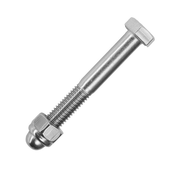 50 St&uuml;ck Sechskantschrauben M8 X 100 mit Schaft DIN 931 Edelstahl A2 und Hutmuttern M8 selbstsichernd mit nichtmetallischem Klemmteil DIN 986 Edelstahl A2