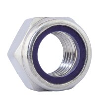 20 St&uuml;ck Sechskantschrauben M10 X 80 mit Schaft DIN 931 Edelstahl A2 und Sechskantmuttern M10 niedr. Form, selbstsichernd, Polyamidklemmteil DIN 985 Edelstahl A2