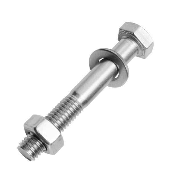 20 St&uuml;ck Sechskantschrauben M10 X 140 mit Schaft DIN 931 Edelstahl A2 und Sechskantmuttern M10 DIN 934 Edelstahl A2 und Unterlegscheiben 10,5 (M10) DIN 125 Edelstahl A2