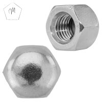 Sechskantschrauben M5 X 20 bis M16 X 600 mit Schaft DIN 931 Edelstahl A2 und Hutmuttern M5 bis M16 niedr. Form DIN 917 Edelstahl A2 und Unterlegscheiben 5,3 (M5) bis 17 (M16) DIN 125 Edelstahl A2