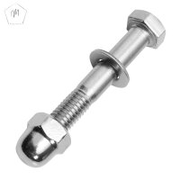 St&uuml;ck Sechskantschrauben M5 X 20 bis M16 X 600 mit Schaft DIN 931 Edelstahl A2 und Hutmuttern M5 bis M16 hohe Form DIN 1587 Edelstahl A2 und Unterlegscheiben 5,3 (M5) bis 17 (M16) DIN 125 Edelstahl A2