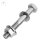 Sechskantschrauben M5 X 20 bis M12 X 600 mit Schaft DIN 931 Edelstahl A2 und Sechskantmuttern M5 bis M12 mit Flansch DIN 6923 Edelstahl A2 und Unterlegscheiben 5,3 (M5) bis 13 (M12) DIN 125 Edelstahl A2