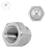 Sechskantschrauben M5 X 20 bis M16 X 600 mit Schaft DIN 931 Edelstahl A2 und Hutmuttern M5 bis M16 selbstsichernd mit nichtmetallischem Klemmteil DIN 986 Edelstahl A2 und Gro&szlig;e Unterlegscheiben 5,3 (M5) bis 17 (M16) DIN 9021 Edelstahl A2