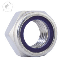 20 Stück Sechskantschrauben M10 X 120 mit Schaft DIN 931 Edelstahl A2 und Sechskantmuttern M10 niedr. Form, selbstsichernd, Polyamidklemmteil DIN 985 Edelstahl A2 und Große Unterlegscheiben 10,5 (M10) DIN 9021 Edelstahl A2