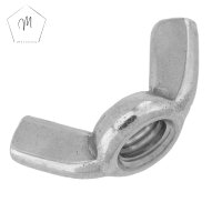 Sechskantschrauben M5 X 20 bis M16 X 600 mit Schaft DIN 931 Edelstahl A2 und Fl&uuml;gelmuttern M5 bis M16 amerik. Form &auml;hnl. DIN 315 Edelstahl A2 und Gro&szlig;e Unterlegscheiben 5,3 (M5) bis 17 (M16) DIN 9021 Edelstahl A2