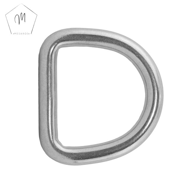 D-Ring 3 X 20 bis 8 X 50 geschwei&szlig;t, poliert, Edelstahl A4