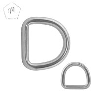 D-Ring 3 X 20 bis 8 X 50 geschwei&szlig;t, poliert, Edelstahl A4