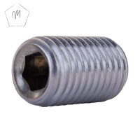 10 Stück Gewindestifte M5 X 4 mit Innensechskant u. Kegelkuppe DIN 913 Edelstahl A2