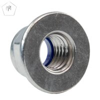 Sechskantmuttern M3 bis M12 mit Flansch, ohne Sperrverzahnung DIN 6926 (EN 1663) Edelstahl A2