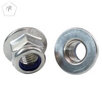 Sechskantmuttern M3 bis M12 mit Flansch, ohne Sperrverzahnung DIN 6926 (EN 1663) Edelstahl A2