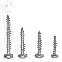 50 St&uuml;ck Spanplattenschrauben 5,0 X 40 Innensechsrund, Rundkopf u. verst&auml;rkter Kopf, Edelstahl A2