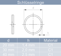 Schlüsselring Edelstahl C1